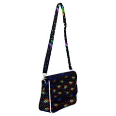 Rainbows Pixel Pattern Shoulder Bag With Back Zipper by Semog4