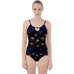 Rainbows Pixel Pattern Cut Out Top Tankini Set by Semog4