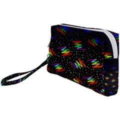 Rainbows Pixel Pattern Wristlet Pouch Bag (small) by Semog4