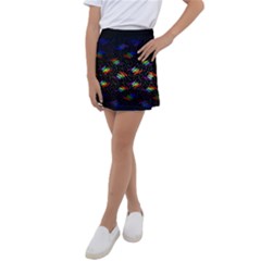 Rainbows Pixel Pattern Kids  Tennis Skirt by Semog4