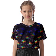 Rainbows Pixel Pattern Kids  Basic Tee by Semog4