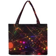 Abstract Light Star Design Laser Light Emitting Diode Mini Tote Bag by Semog4