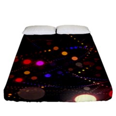 Abstract Light Star Design Laser Light Emitting Diode Fitted Sheet (queen Size) by Semog4