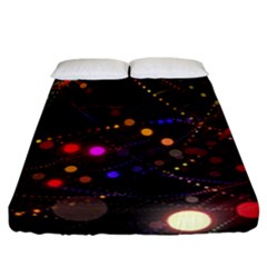 Abstract Light Star Design Laser Light Emitting Diode Fitted Sheet (california King Size) by Semog4