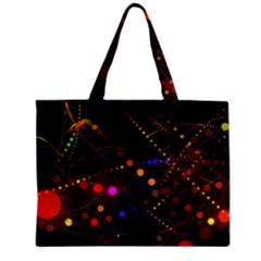 Abstract Light Star Design Laser Light Emitting Diode Zipper Mini Tote Bag by Semog4