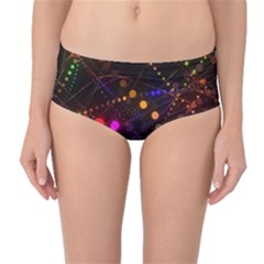 Abstract Light Star Design Laser Light Emitting Diode Mid-waist Bikini Bottoms by Semog4