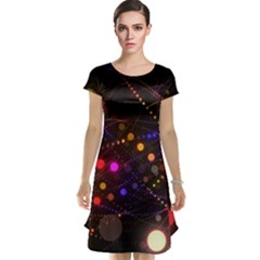 Abstract Light Star Design Laser Light Emitting Diode Cap Sleeve Nightdress by Semog4