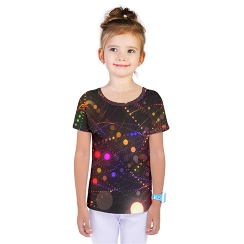 Abstract Light Star Design Laser Light Emitting Diode Kids  One Piece Tee by Semog4