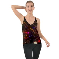 Abstract Light Star Design Laser Light Emitting Diode Chiffon Cami