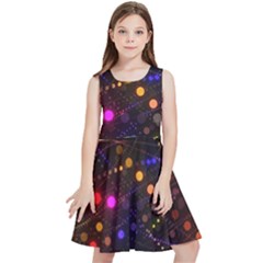 Abstract Light Star Design Laser Light Emitting Diode Kids  Skater Dress by Semog4