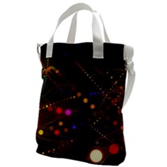 Abstract Light Star Design Laser Light Emitting Diode Canvas Messenger Bag by Semog4