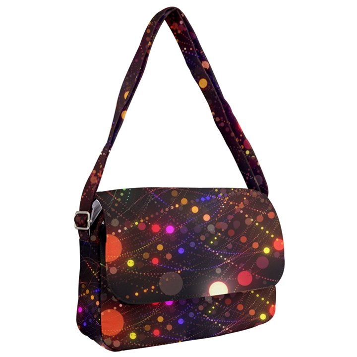 Abstract Light Star Design Laser Light Emitting Diode Courier Bag