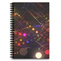 Abstract Light Star Design Laser Light Emitting Diode 5 5  X 8 5  Notebook by Semog4