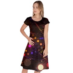 Abstract Light Star Design Laser Light Emitting Diode Classic Short Sleeve Dress by Semog4