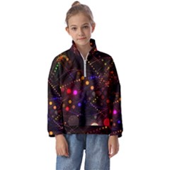 Abstract Light Star Design Laser Light Emitting Diode Kids  Half Zip Hoodie by Semog4