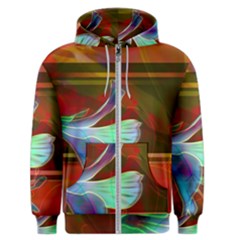 Abstract Fractal Design Digital Wallpaper Graphic Backdrop Men s Zipper Hoodie by Semog4