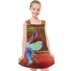 Abstract Fractal Design Digital Wallpaper Graphic Backdrop Kids  Cross Back Dress by Semog4