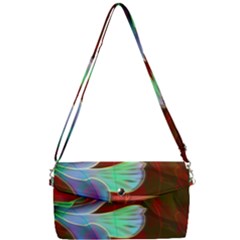 Abstract Fractal Design Digital Wallpaper Graphic Backdrop Removable Strap Clutch Bag by Semog4