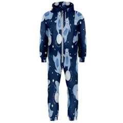 Bear Pattern Patterns Planet Animals Hooded Jumpsuit (men)