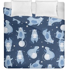 Bear Pattern Patterns Planet Animals Duvet Cover Double Side (king Size) by Semog4