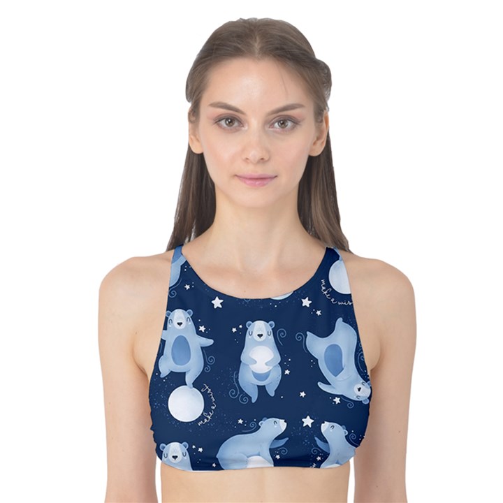 Bear Pattern Patterns Planet Animals Tank Bikini Top