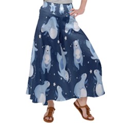 Bear Pattern Patterns Planet Animals Women s Satin Palazzo Pants by Semog4