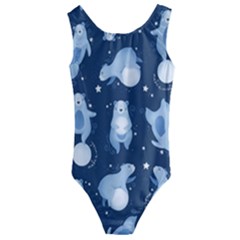 Bear Pattern Patterns Planet Animals Kids  Cut-out Back One Piece Swimsuit by Semog4