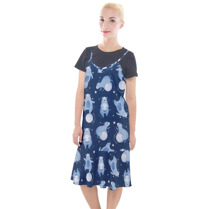 Bear Pattern Patterns Planet Animals Camis Fishtail Dress