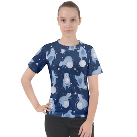 Bear Pattern Patterns Planet Animals Women s Sport Raglan Tee by Semog4