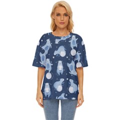 Bear Pattern Patterns Planet Animals Oversized Basic Tee by Semog4