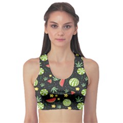 Watermelon Berries Patterns Pattern Sports Bra by Semog4