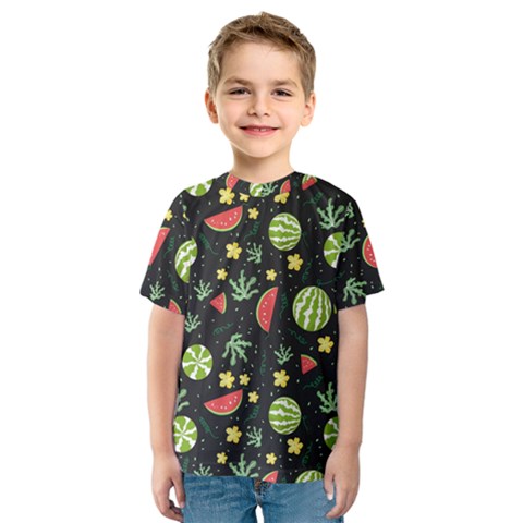 Watermelon Berries Patterns Pattern Kids  Sport Mesh Tee by Semog4