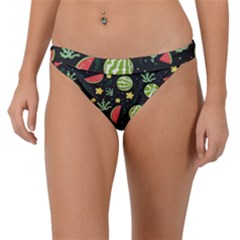 Watermelon Berries Patterns Pattern Band Bikini Bottoms by Semog4