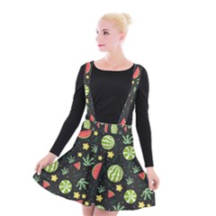 Watermelon Berries Patterns Pattern Suspender Skater Skirt by Semog4