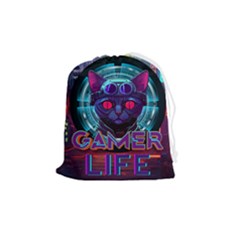 Gamer Life Drawstring Pouch (medium) by minxprints