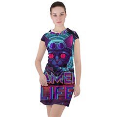 Gamer Life Drawstring Hooded Dress by minxprints