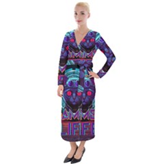 Gamer Life Velvet Maxi Wrap Dress by minxprints