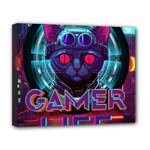 Gamer Life Deluxe Canvas 20  X 16  (stretched)