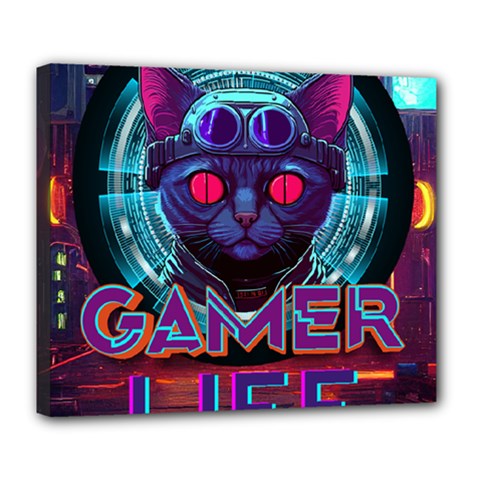 Gamer Life Deluxe Canvas 24  X 20  (stretched)