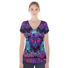 Gamer Life Short Sleeve Front Detail Top by minxprints