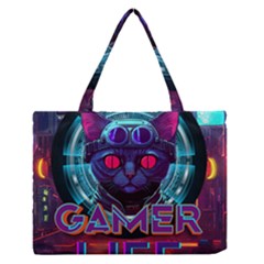 Gamer Life Zipper Medium Tote Bag