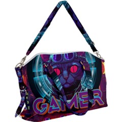 Gamer Life Canvas Crossbody Bag by minxprints