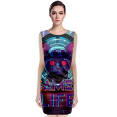 Gamer Life Sleeveless Velvet Midi Dress