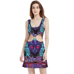 Gamer Life Velour Cutout Dress by minxprints