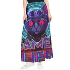 Gamer Life Maxi Chiffon Skirt by minxprints