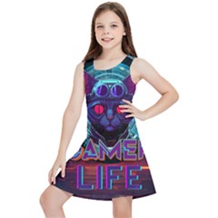 Gamer Life Kids  Lightweight Sleeveless Dress by minxprints