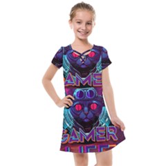 Gamer Life Kids  Cross Web Dress by minxprints