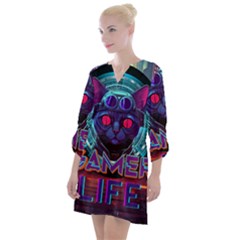 Gamer Life Open Neck Shift Dress