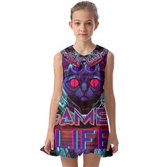 Gamer Life Kids  Pilgrim Collar Ruffle Hem Dress by minxprints