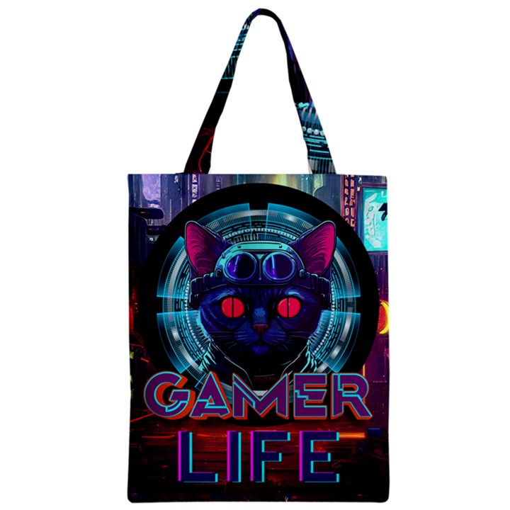 Gamer Life Zipper Classic Tote Bag